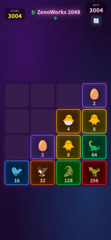 ZenoWorks 2048｜Merging tiles